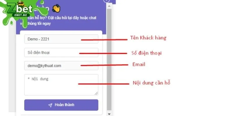 Liên hệ ZBET tận dụng tính năng Live Chat tiện lợi