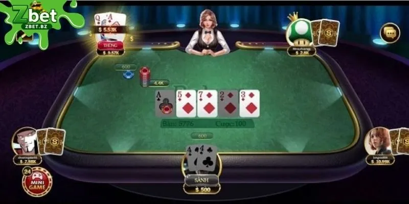 Hành động trong vòng cược liêng ZBET