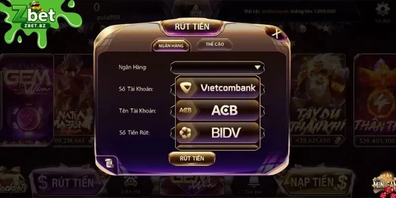 Rút tiền siêu tốc qua ngân hàng (Banking)